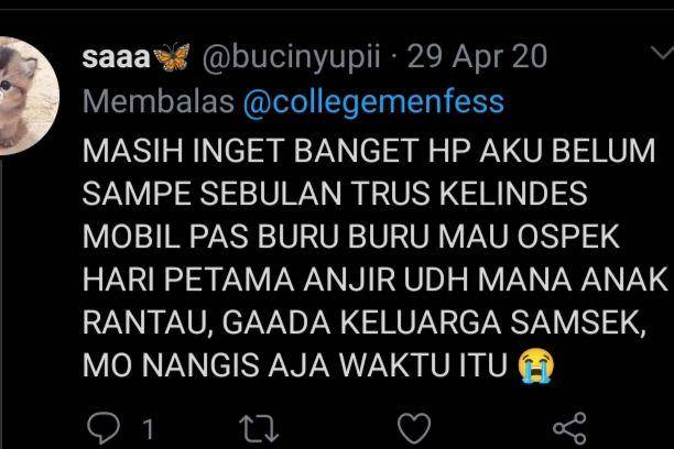 cerita mahasiswa baru (twitter.com/bucinyupii)