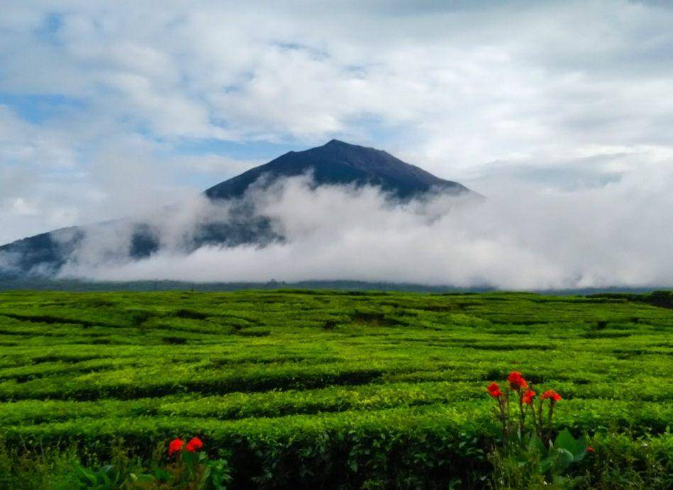 Gunung Kerinci sebagai pusat Taman nasional kerinci seblat. (instagram.com/bbtn_kerinciseblat)