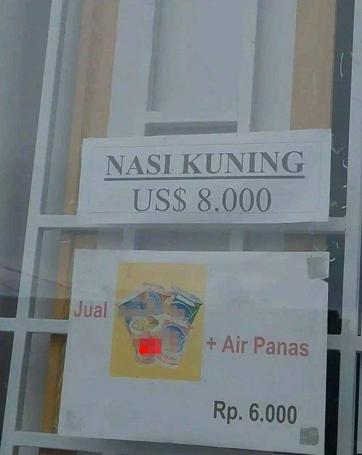ide penjual biar terlihat murah (twitter.com/nocontextwarung)