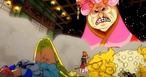 Nami berhasil menjatuhkan Ulti( Dok. Toei Animation / One Piece )