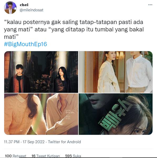 cuitan ending drakor Big Mouth (twitter.com/mileindosat)