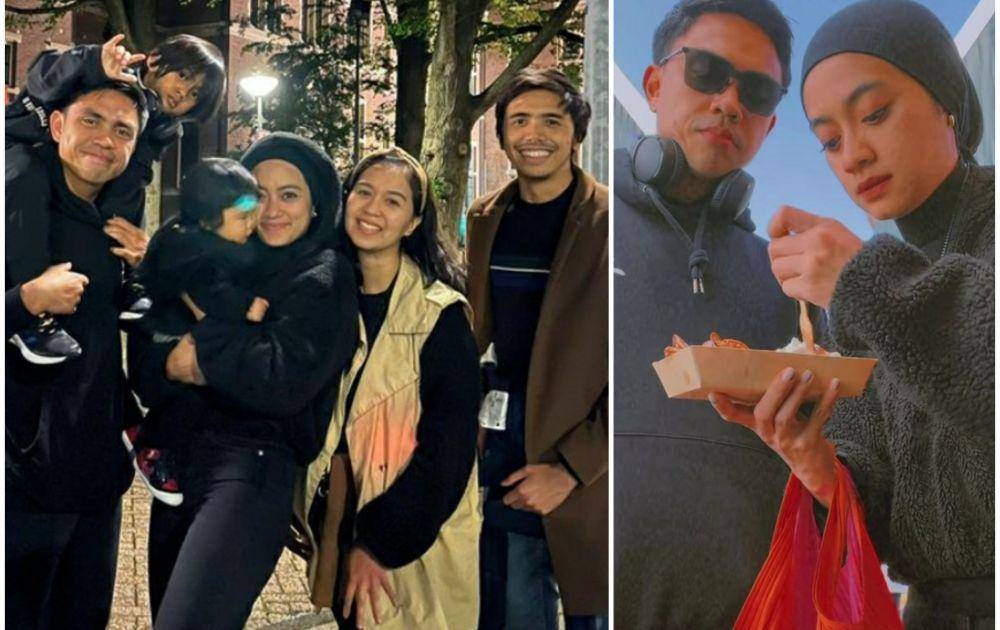 Potret Ayudia dan Ditto saat liburan. Instagram.com/denisafidi | Potret Ayudia dan Ditto saat beli jajan. Instagram.com/ayudiac