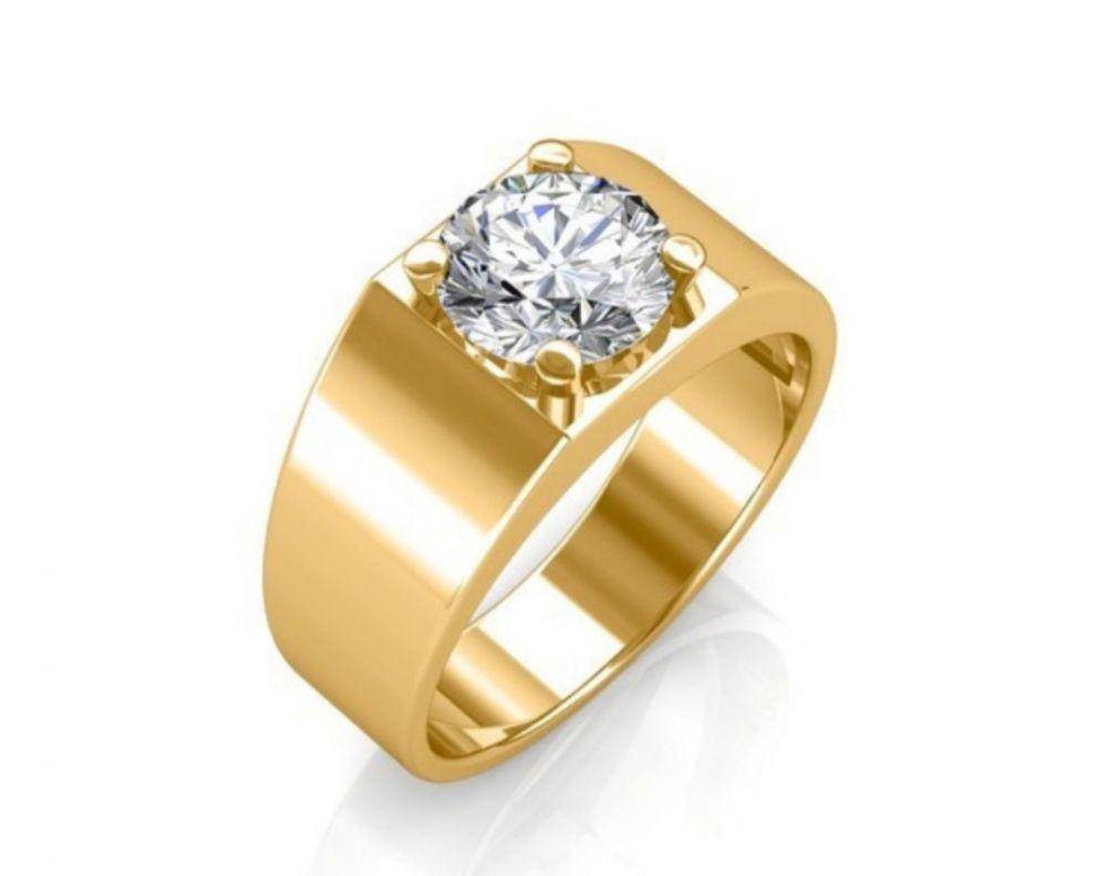 1901 Jewelry Cincin Pria Berlian Swarovski Lapis Emas (shopee.co.id/1901jewelry)