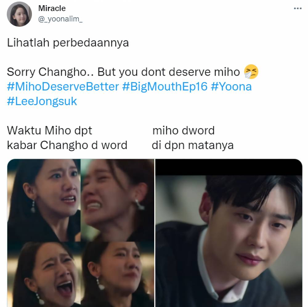 cuitan tentang ending drakor Big Mouse (twitter.com/_yoonalim_)