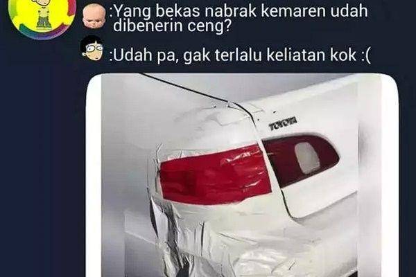 ide nyeleneh perbaiki mobil (instagram.com/acengbanget)