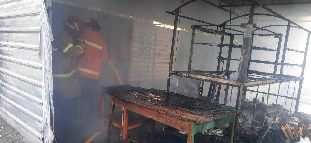Warung lesehan di Bantul terbakar.(Dok.BPBD Bantul)