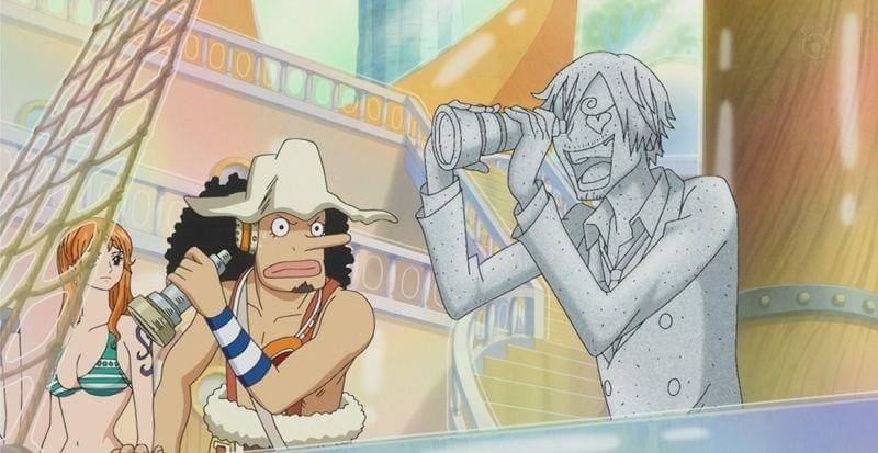 Sanji jadi batu di One Piece. (Dok. Toei Animation/One Piece)
