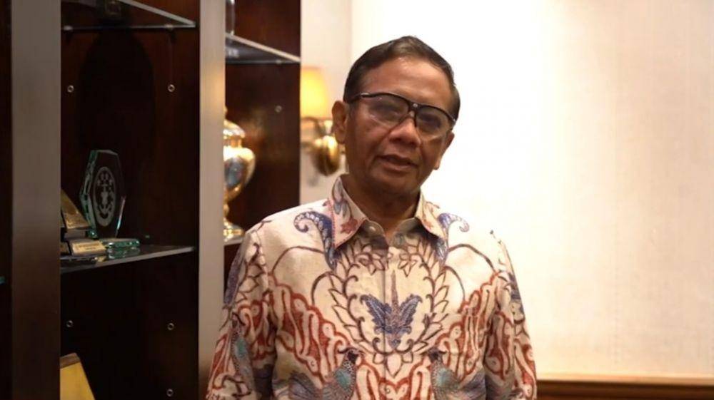 Menteri Koordinator Bidang Politik, Hukum dan Keamanan, Mahfud MD ketika berbicara soal RUU Perampasan Aset para koruptor. (Tangkapan layar YouTube Kemenko Polhukam)