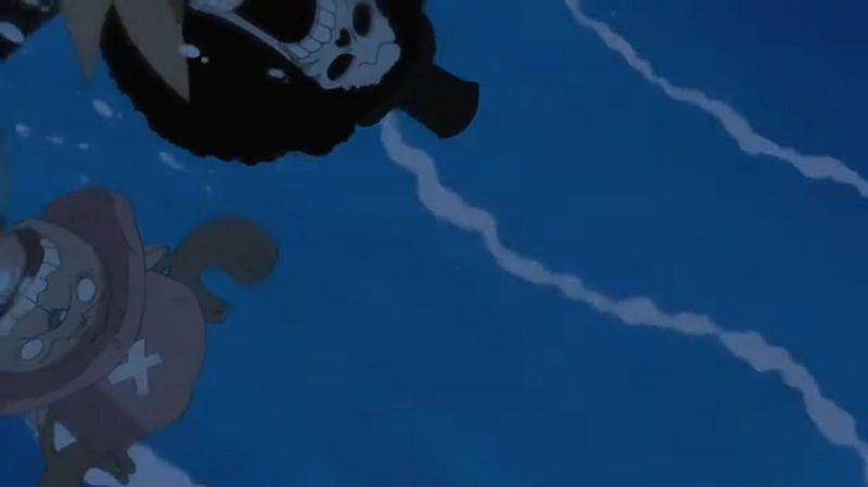 Chopper dan Brook tenggelam. (Dok Toei Animation/One Piece)