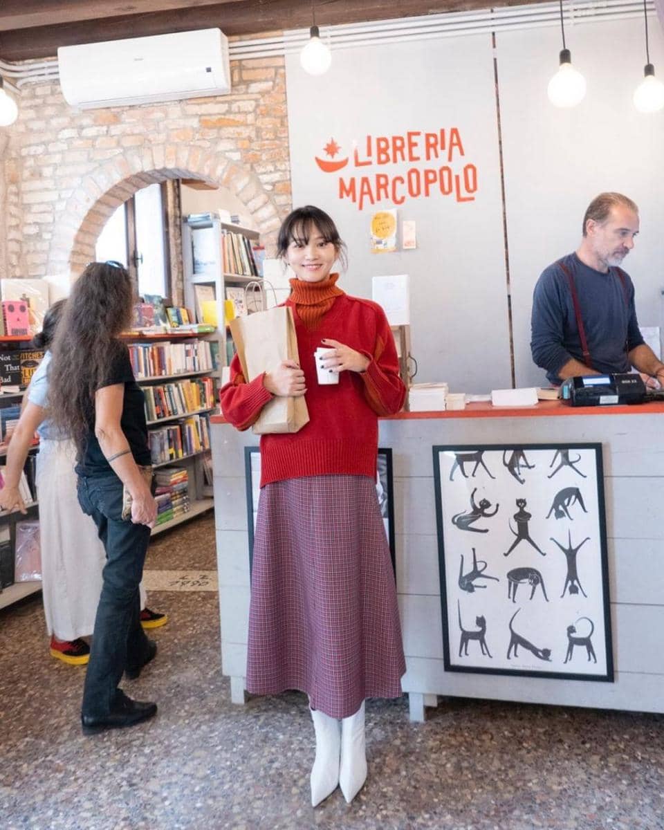 OOTD colorful ala Yoon Seung Ah (instagram.com/doflwl)