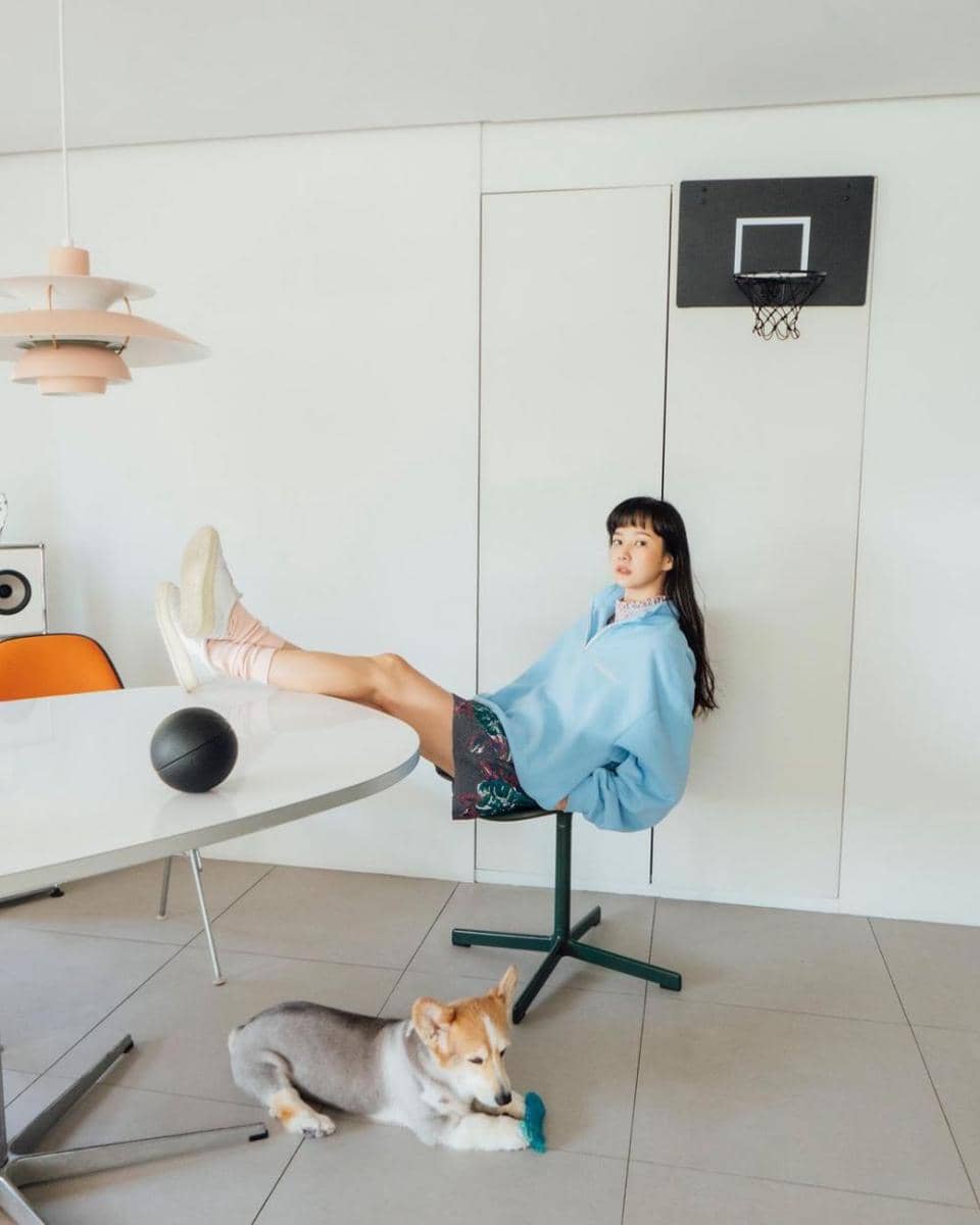 OOTD colorful ala Yoon Seung Ah (instagram.com/doflwl)