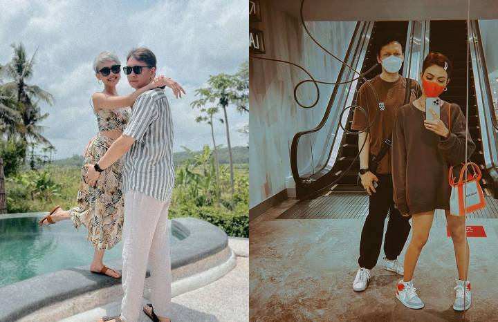 Rina Nose dan suami (Instagram.com/rinanose16, josscy)