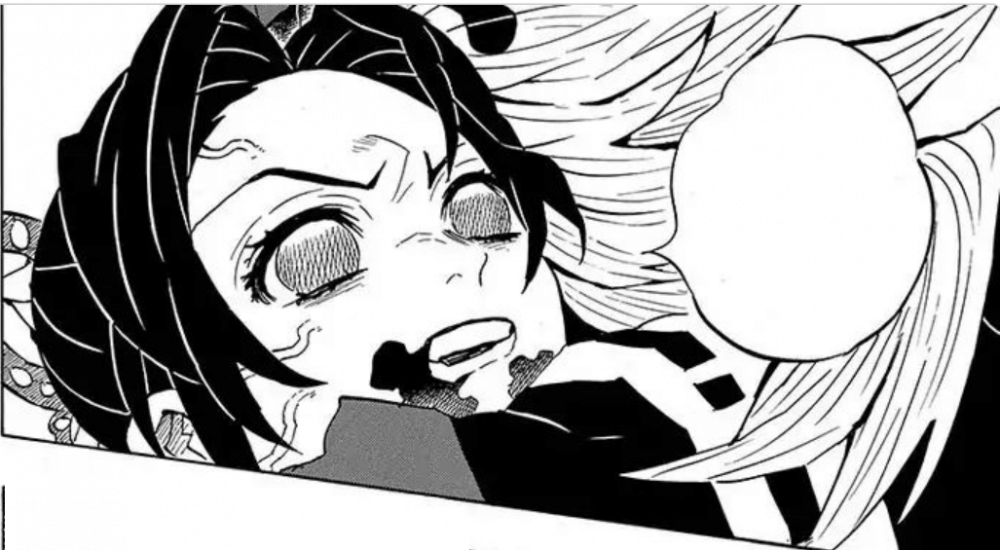Shinobu gugur di tangan Douma (dok. Shueisha/ Kimetsu no Yaiba)