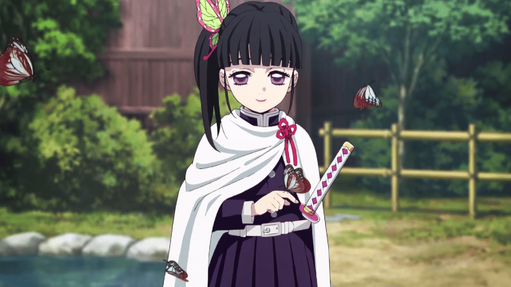 Kanao Tsuyuri diangkat menjadi adik oleh Shinobu (dok. Ufotable/ Kimetsu no Yaiba)