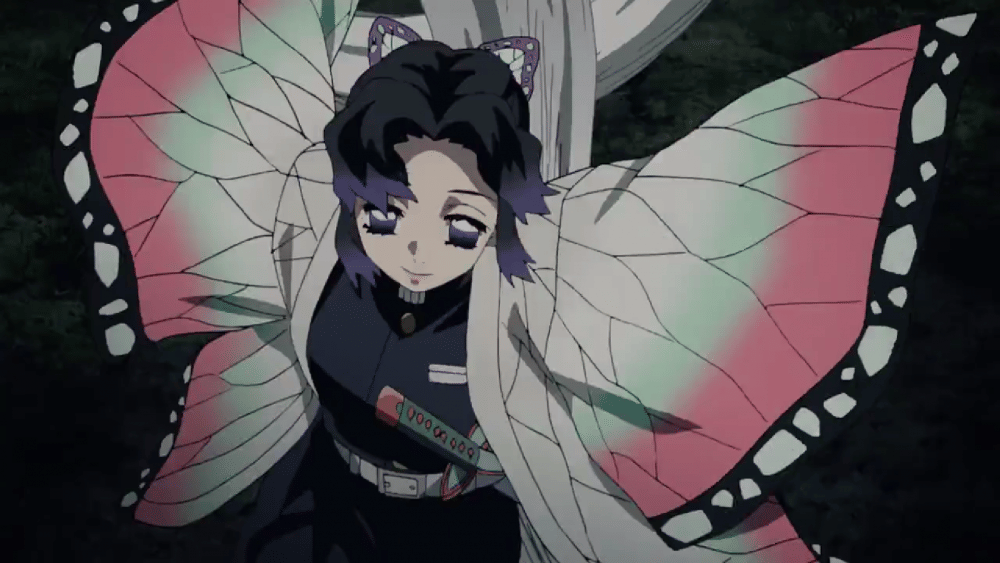 Shinobu bergerak layaknya kupu-kupu (dok. Ufotable/ Kimetsu no Yaiba)