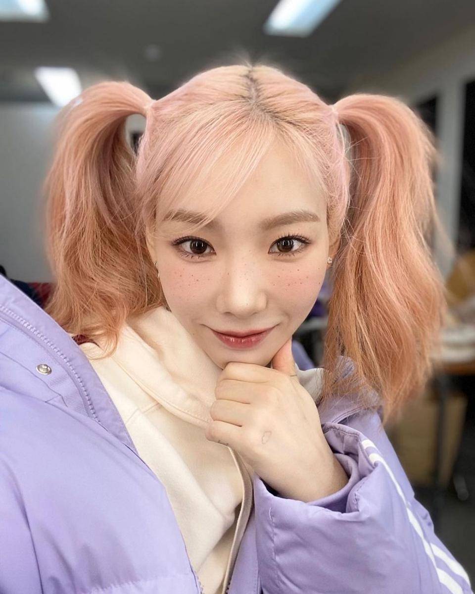 Rambut dikepang dua (Instagram.com/taeyeon_ss)