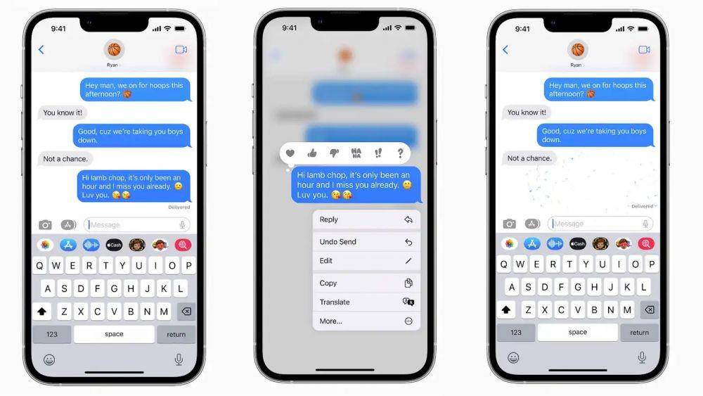 ilustrasi fitur baru aplikasi Messages di iOS 16 (dok. Apple)