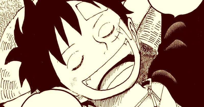 Luffy membicarakan impiannya. (mangaplus.shueisha.co.jp/One Piece)