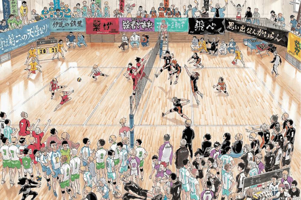 pertandingan Karasuno versus Nekoma (dok. Shueisha/Haikyuu!!)