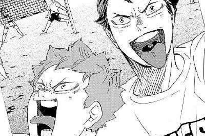 Shoyo Hinata dan Toru Oikawa bertemu di Brasil (dok. Shueisha/Haikyuu!!)