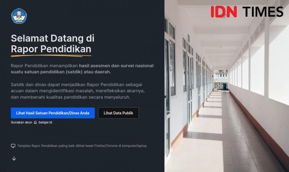 tampilan laman Rapor Pendidikan (IDN Times/Fria Sumitro)