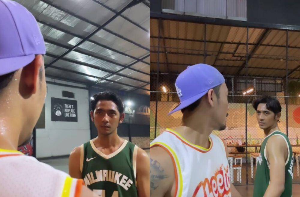Arya Saloka dan Denny Sumargo bertanding basket (instagram.com/sumargodenny)