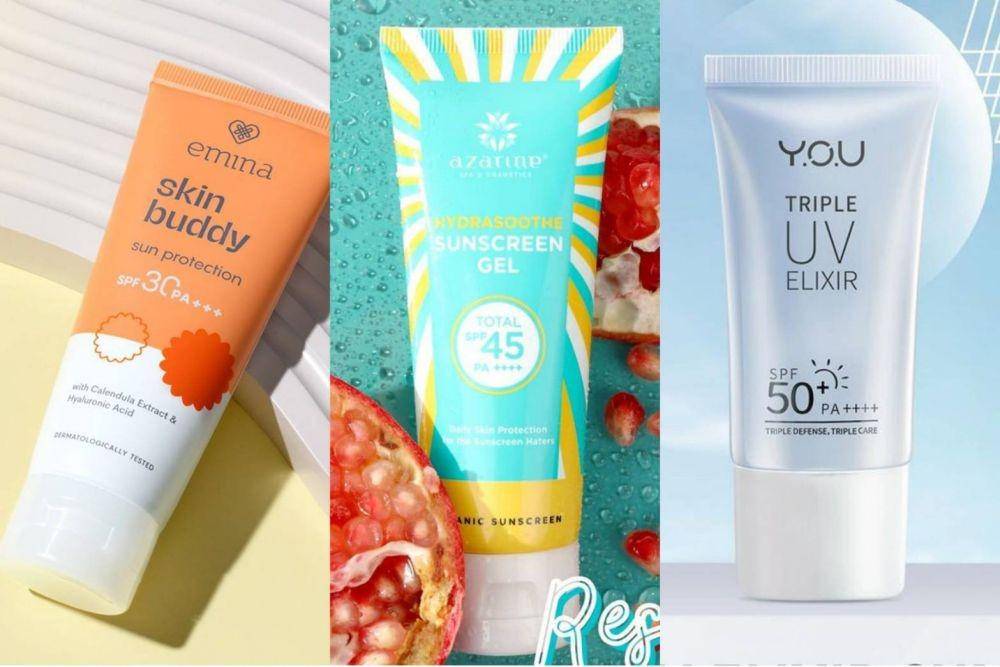 Sunscreen di bawah Rp80 ribuan (instagram.com/eminacosmetics| instagram.com/azarinecosmeticofficial |instagram.com/youbeauty_idn)