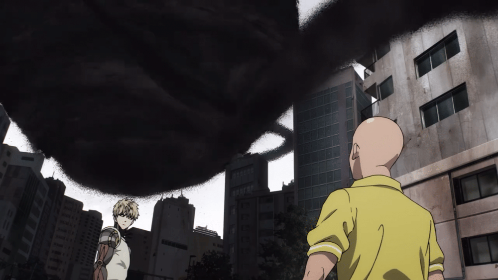 Pertemuan awal Genos dan Saitama (dok. Madhouse/ One Punch Man)