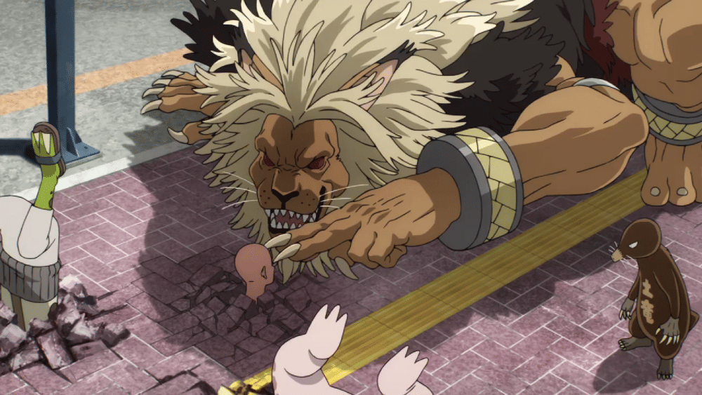 Beast King mengancam Saitama (dok. Madhouse/ One Punch Man)