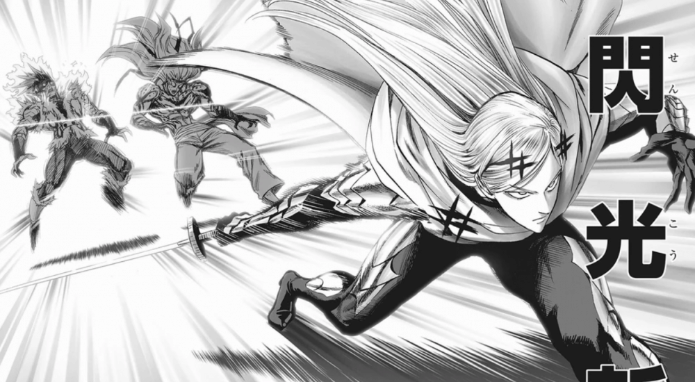 Teknik Flashy Flash milik Flashy Flash (dok. Shueisha/ One Punch Man)