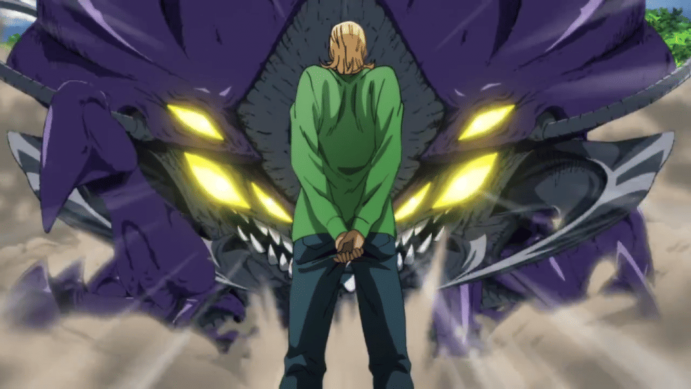 Elder Centipede menyerang King (dok. J.C.Staff/ One Punch Man)