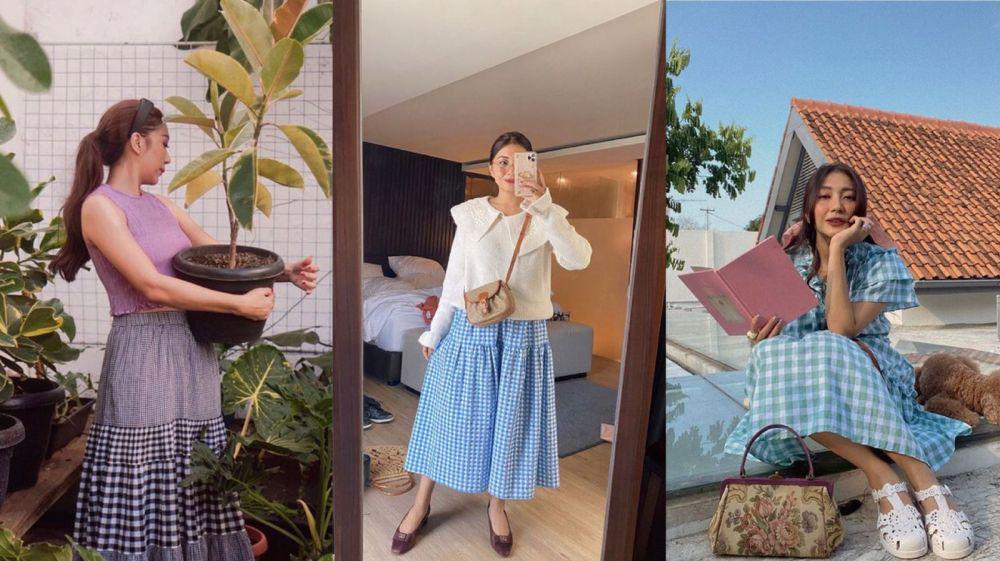 Vintage dan Cute, Intip 10 Ide OOTD Nuansa Gingham Ala Lucedale