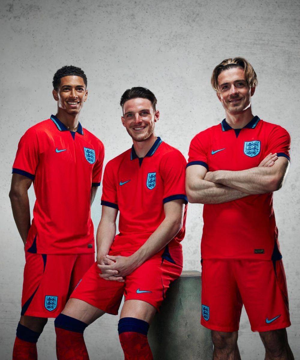 Jersey Timnas Inggris untuk Piala Dunia 2022. (twitter.com/England)