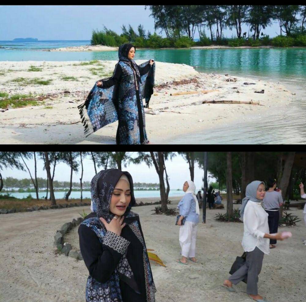 kolase potret Nathalie Holscher healing di Pulau Payung (dok. youtube.com/NATHALIE HOLSCHER)