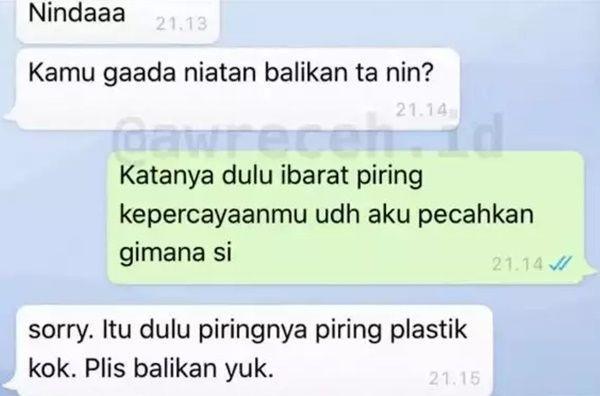 10 Chat Gagal Ngajak Balikan Mantan, Sakitnya Gak Bisa Dilupain