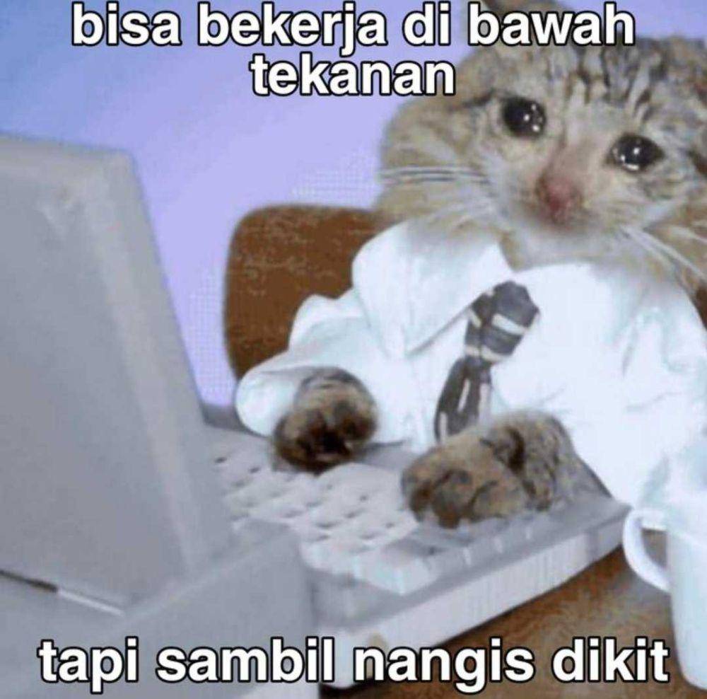 meme lucu meratapi kesedihan (twitter.com/bchristophile)