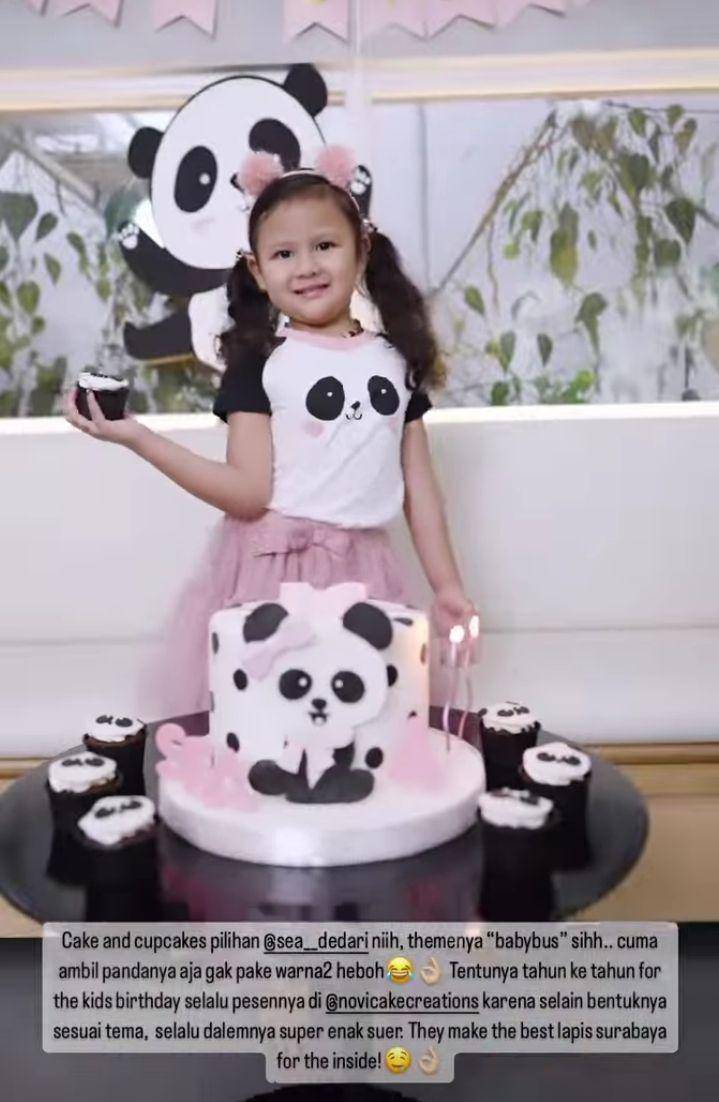 potret ultah ke-4 Sea Dedari (instagram.com/mrssharena)