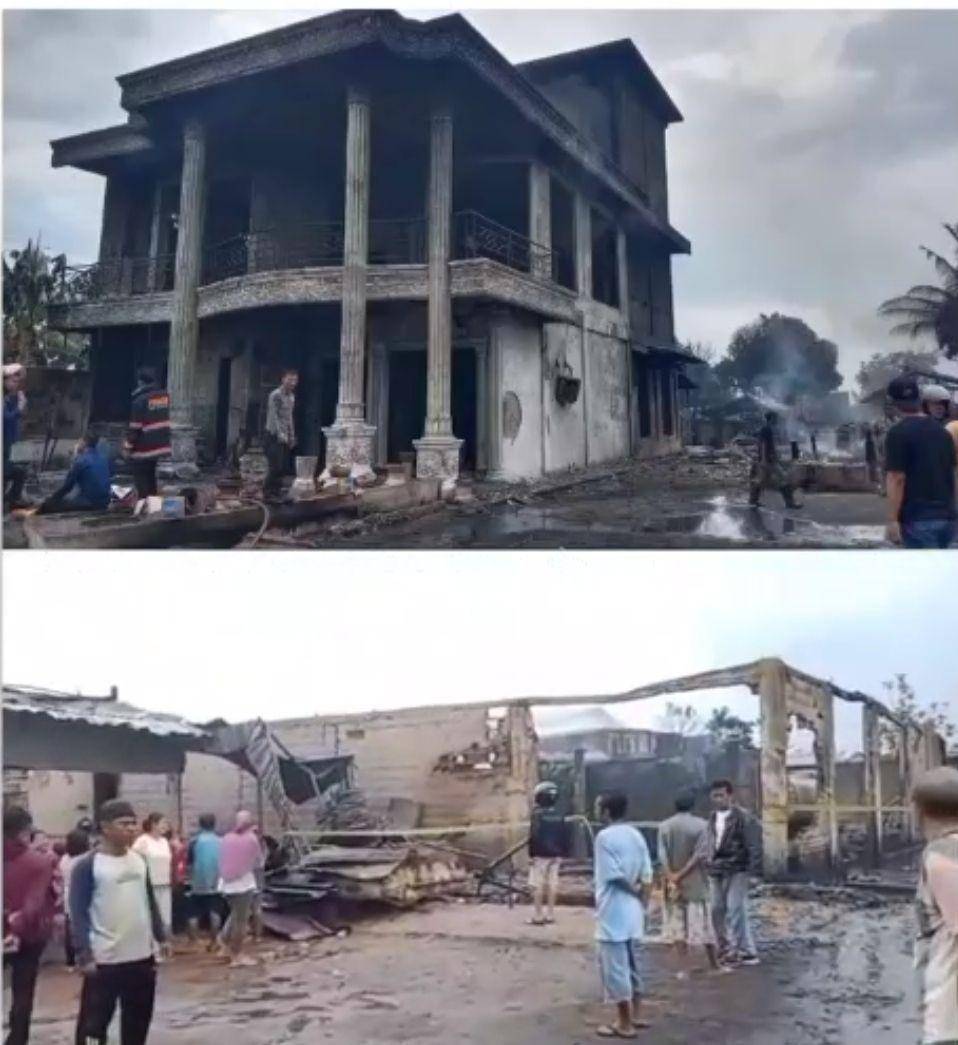 Lokasi rumah milik anggota polisi di Palembang yang terbakar (Dok: istimewa)