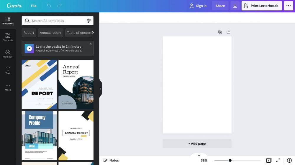 ilustrasi membuat laporan dengan Canva (canva.com)