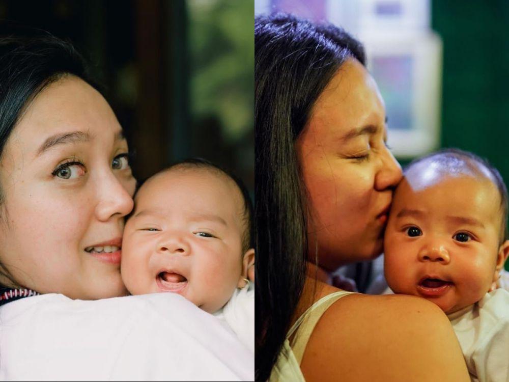 9 Potret Hangat Dea Ananda Momong Baby Sanne, Penuh Kasih Sayang