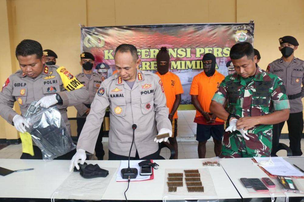 Polisi Kembali Amankan Tersangka Penyuplai Senjata dan Amunisi KKB di Timika, Papua/ Dok Humas