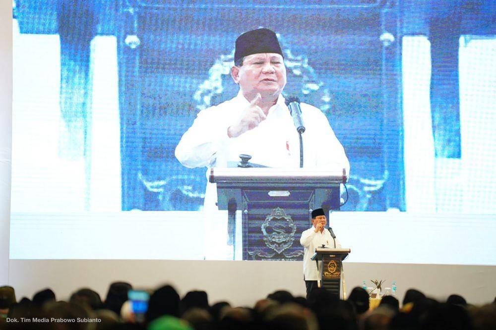Ketua Umum Partai Gerindra, Prabowo Subianto ketika menghadiri Muktamar Persatuan Islam (Persis) ke-XVI di Hotel Sutan Raja Soreang, Bandung pada 24 September 2022. (Dokumentasi tim media Prabowo)