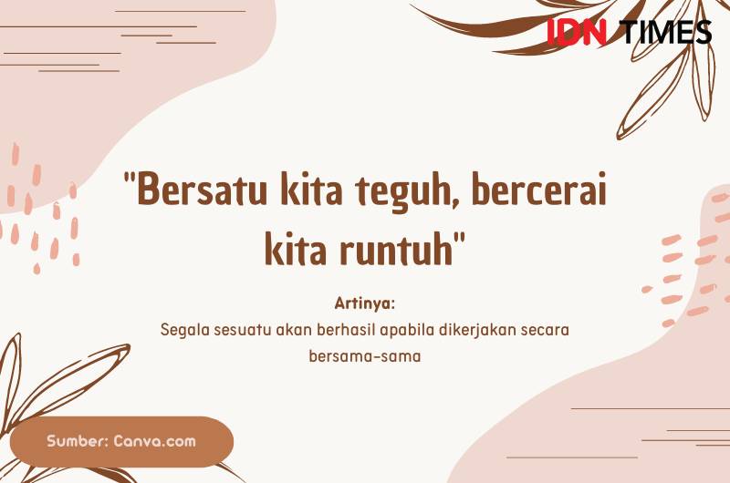 peribahasa tentang kerja sama (IDN Times/Fria Sumitro)