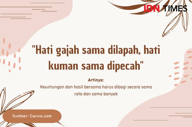 peribahasa tentang kerja sama (IDN Times/Fria Sumitro)