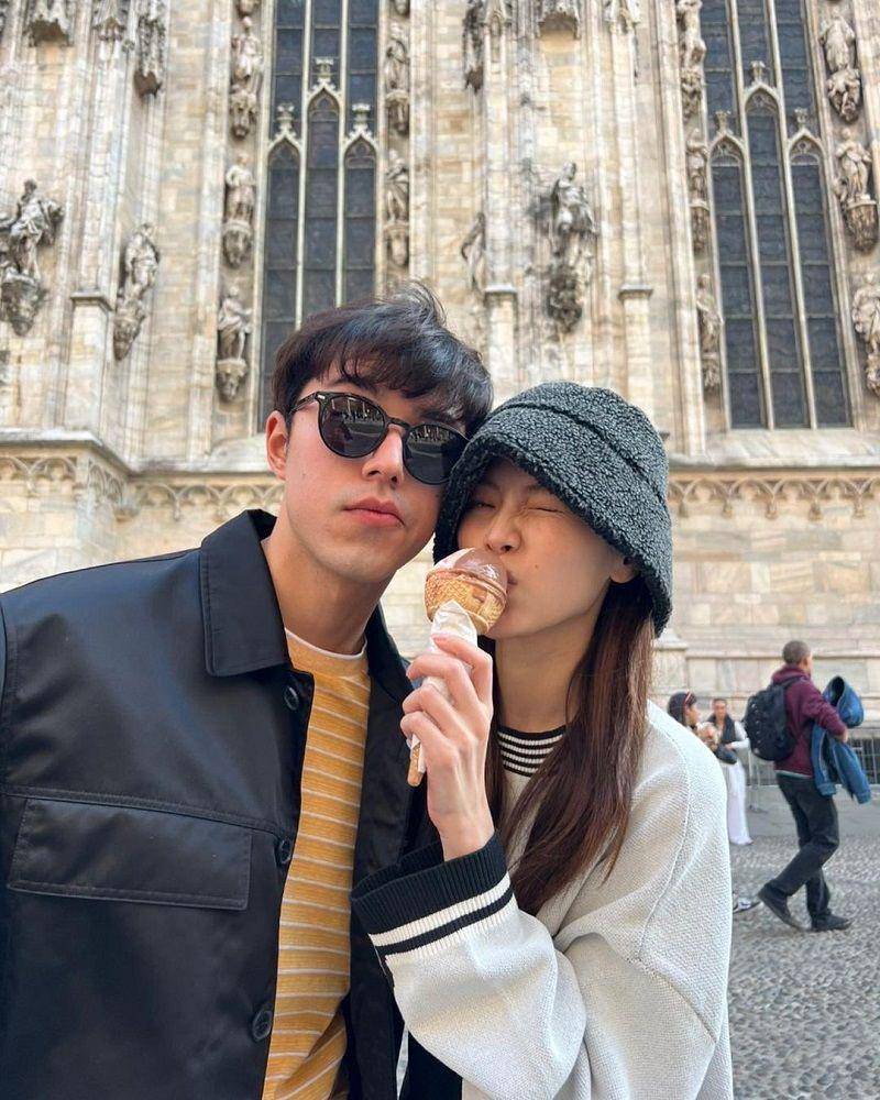 potret kebersamaan Baifern dan Nine Naphat di Italy(instagram.com/naphat_nine)