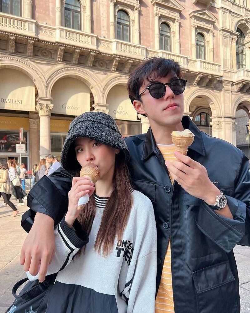 potret kebersamaan Baifern dan Nine Naphat di Italy(instagram.com/baifernbah)