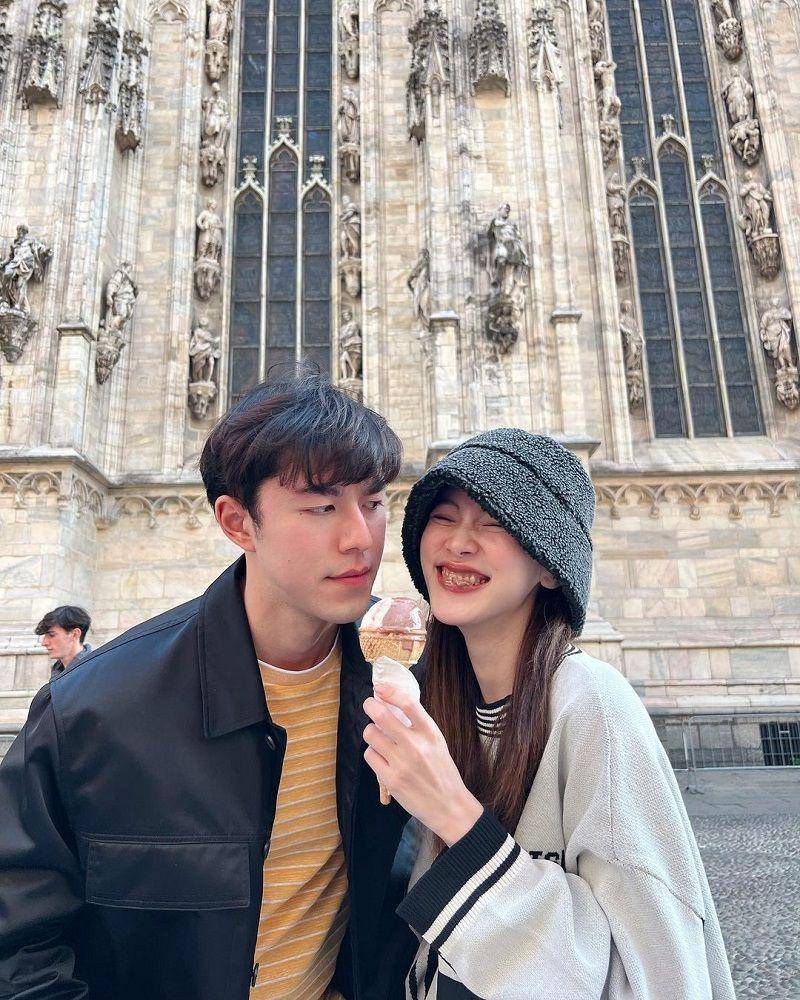 potret kebersamaan Baifern dan Nine Naphat di Italy(instagram.com/baifernbah)