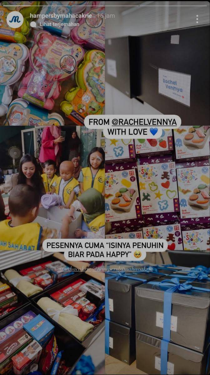 Hampers untuk anak-anak rumah singgah (instagram.com/hampersbymahacakrie)
