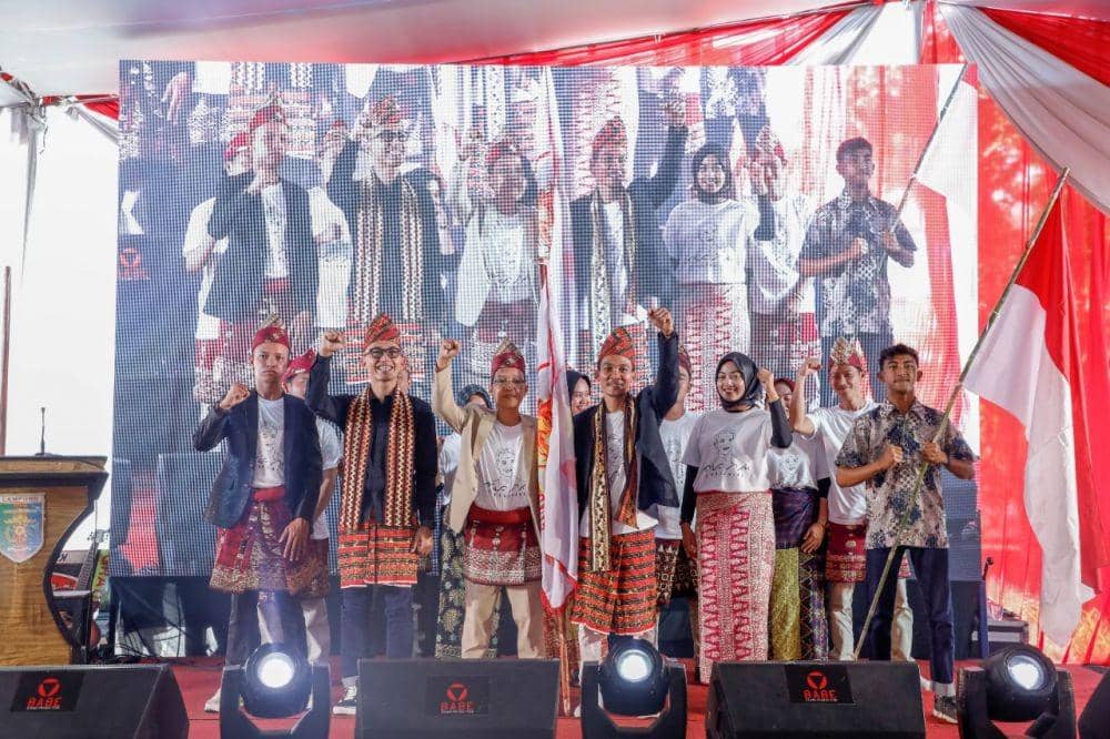 1.000 Tabuhan digelar di Museum Transmigrasi Bagelen, Kabupaten Pesawaran, Provinsi Lampung, Minggu (25/9/2022). (Dok. GMC Lampung).