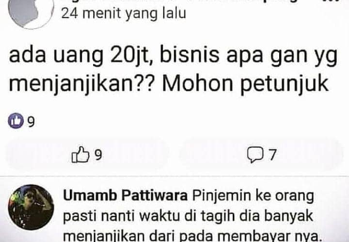 status FB kocak meminta informasi (instagram.com/dibikinngakakaja)